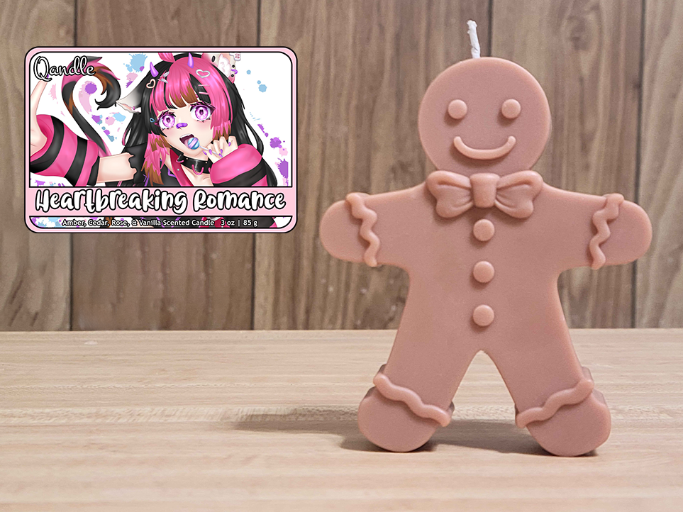 Heartbreaking Romance Gingerbread Man Candle