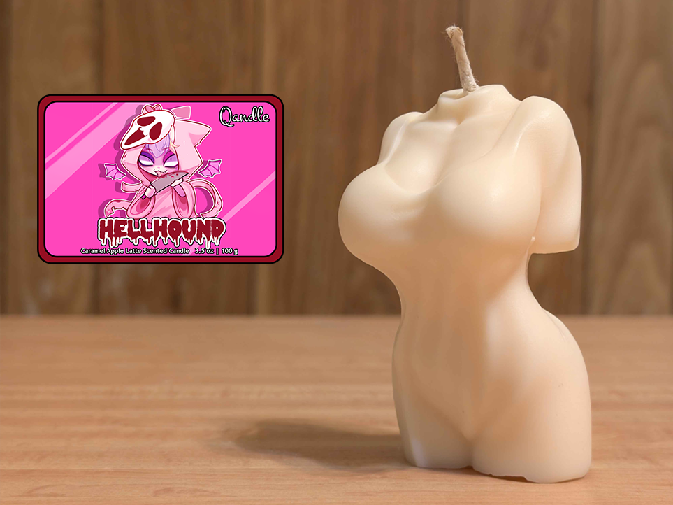 Hellhound Feminine Body Candle