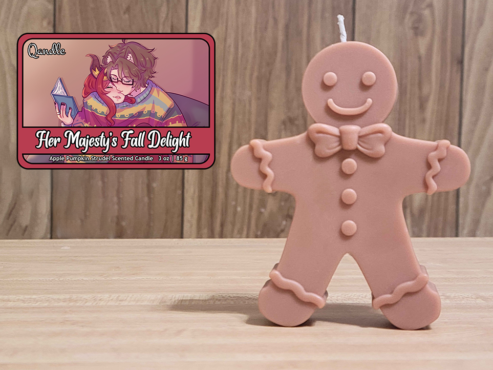 Her Majesty's Fall Delight Gingerbread Man Candle