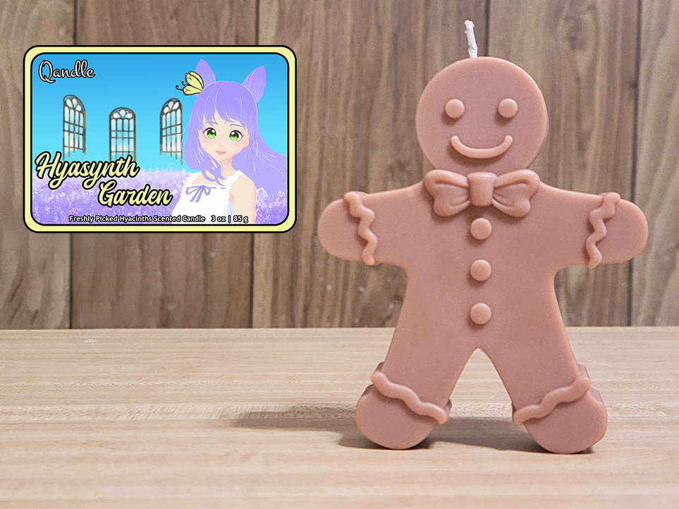 Hyasynth Garden Gingerbread Man Candle