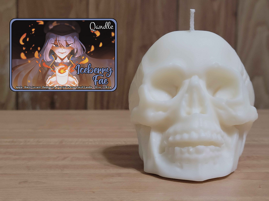 Iceberry Fae Skull Candle