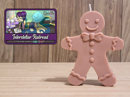 Interstellar Railroad Gingerbread Man Candle