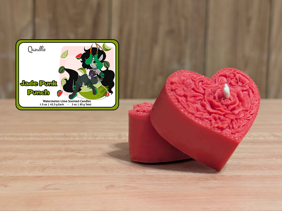 Jade Punk Punch Heart Candles