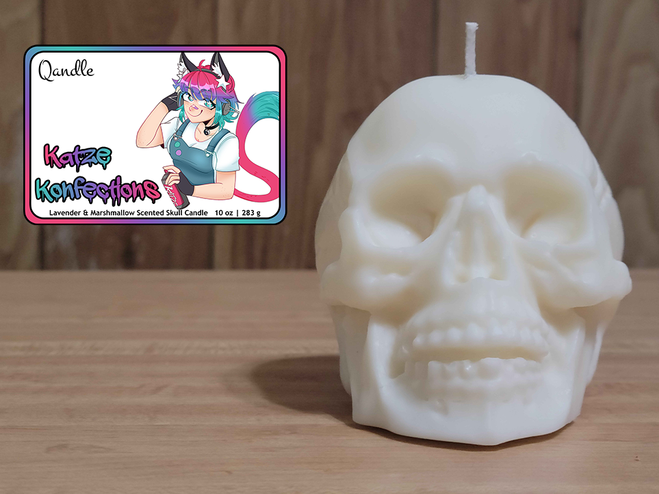 Katze Konfections Skull Candle