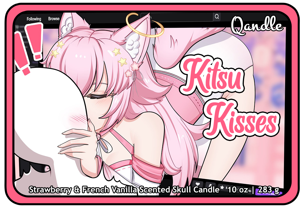 Kitsu Kisses Skull Candle