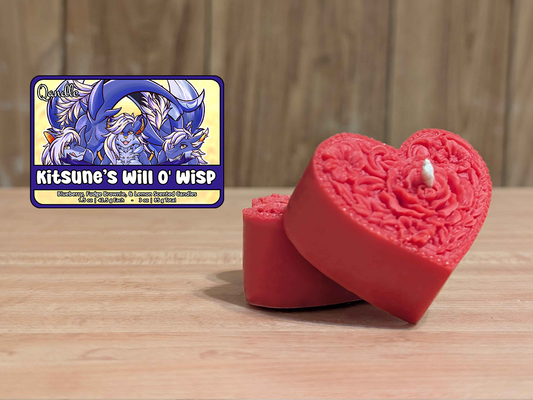 Kitsune's Will O' Wisp Heart Candles