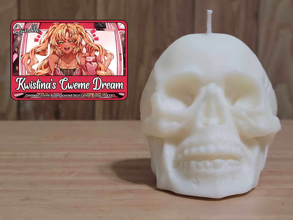 Kwistina's Cweme Dream Skull Candle