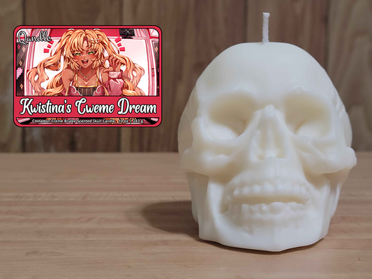 Kwistina's Cweme Dream Skull Candle