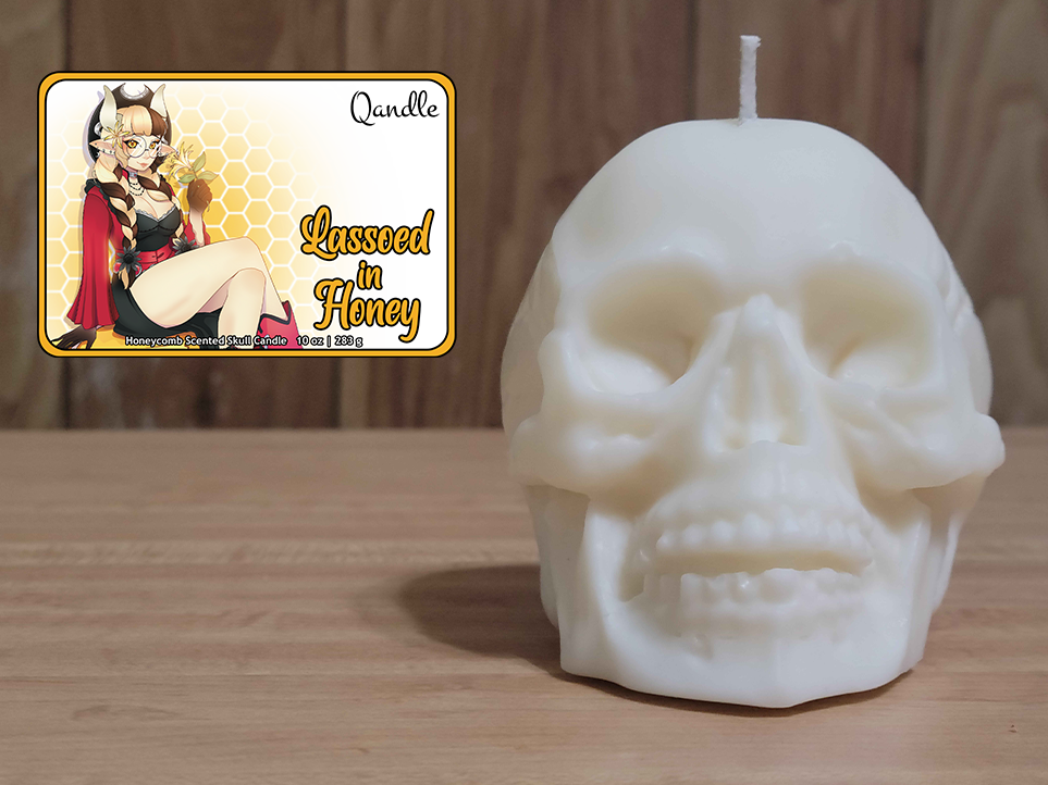 Lassoed in Honey Skull Candle