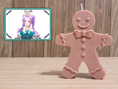 Lavender Pond Gingerbread Man Candle