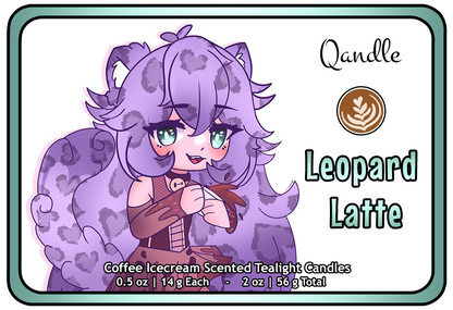 Leopard Latte Tealight Candles