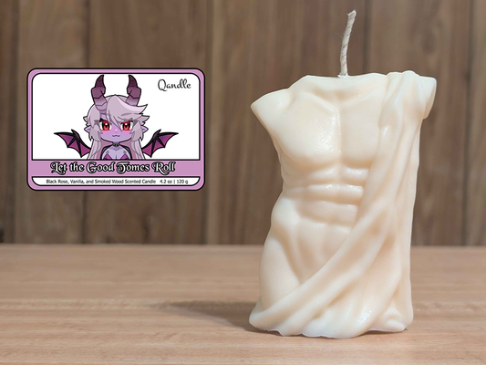 Let the Good Tomes Roll Masculine Body Candle