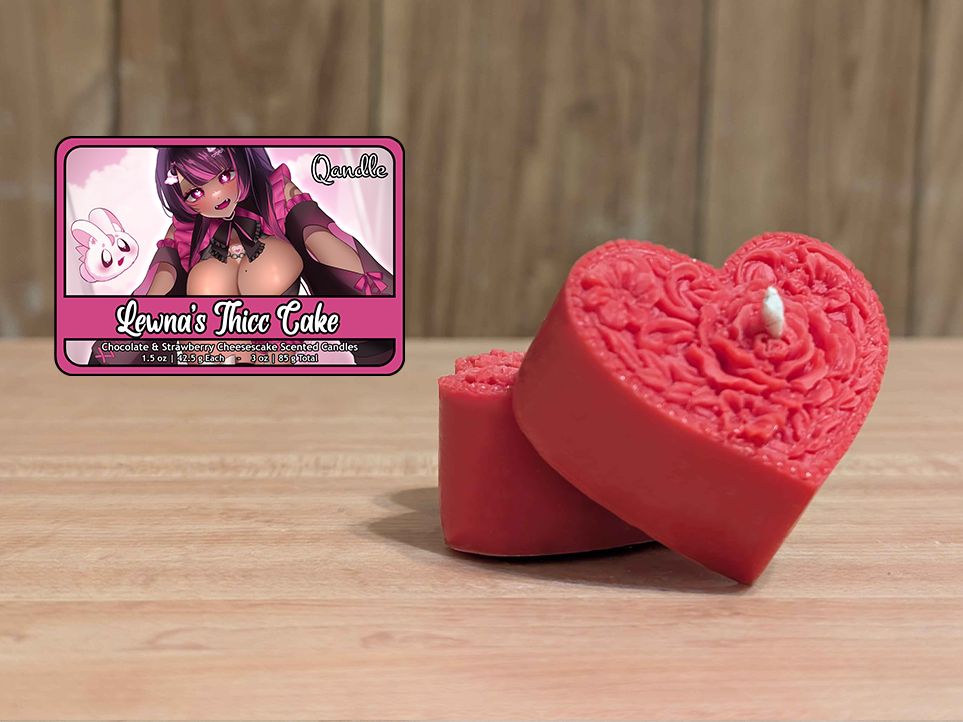 Lewna's Thicc Cake Heart Candles