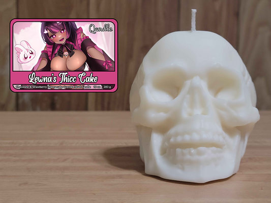 Lewna's Thicc Cake Skull Candle