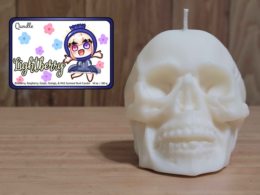 Lightberry Skull Candle