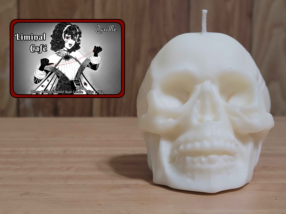 Liminal Café Skull Candle