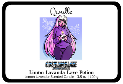 Limón Lavanda Love Potion Feminine Body Candle