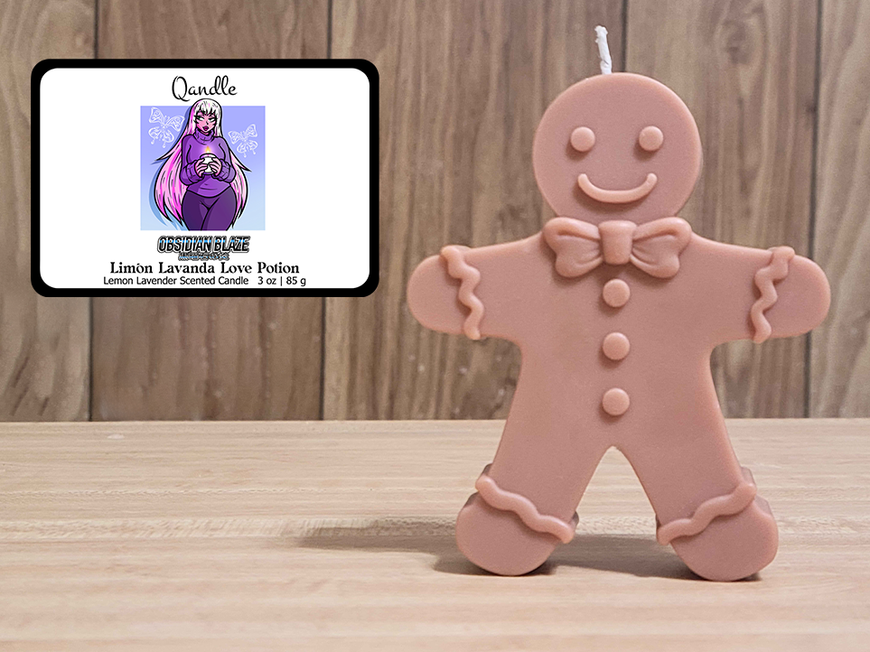 Limón Lavanda Love Potion Gingerbread Man Candle