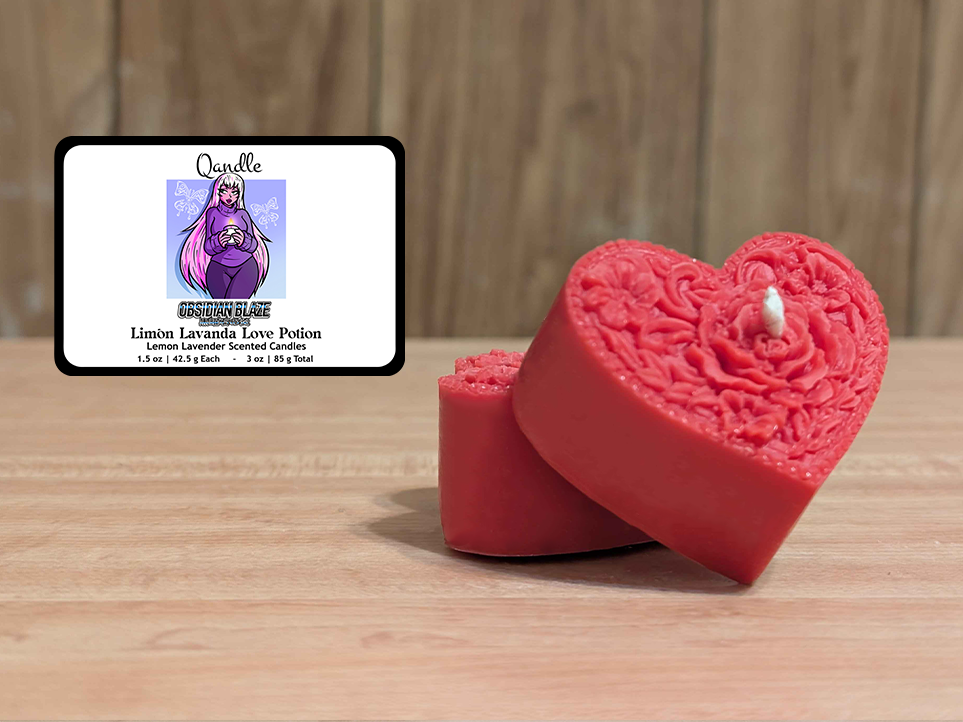 Limón Lavanda Love Potion Heart Candles