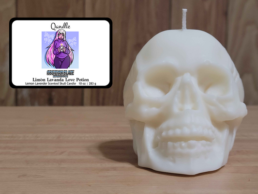 Limón Lavanda Love Potion Skull Candle