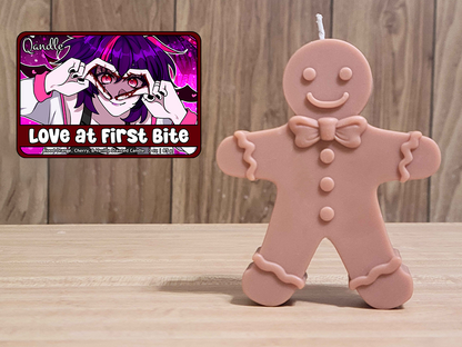 Love at First Bite Gingerbread Man Candle