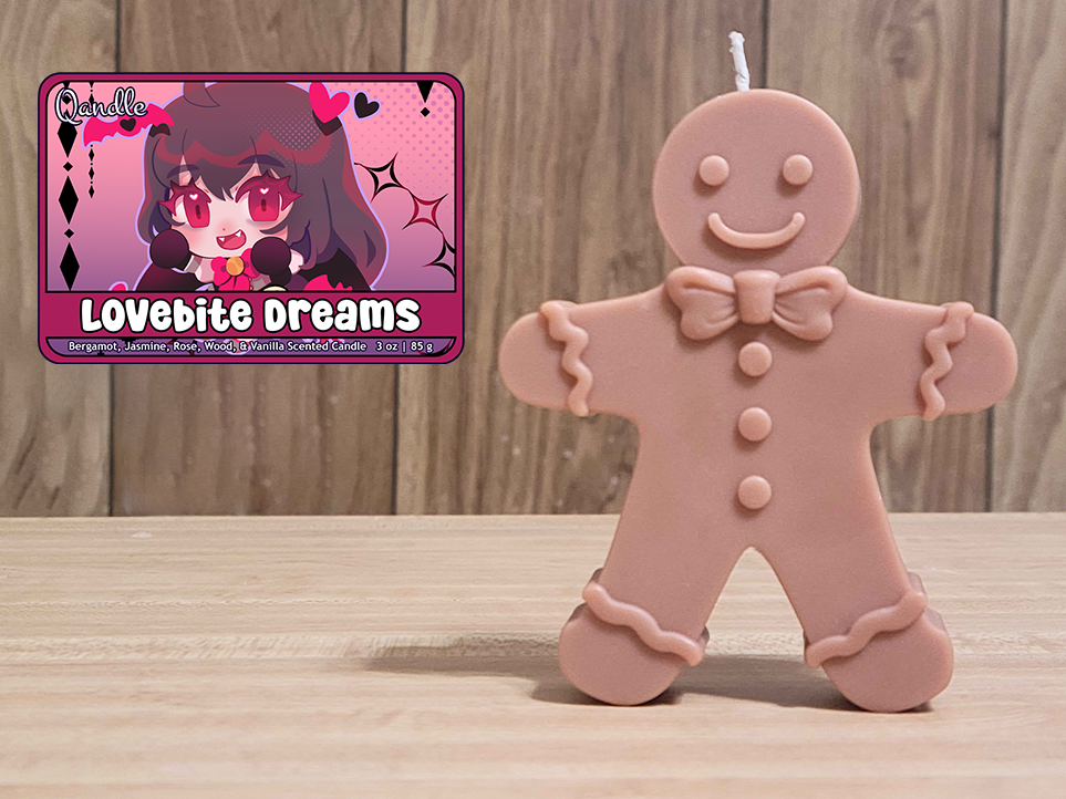 Lovebite Dreams Gingerbread Man Candle