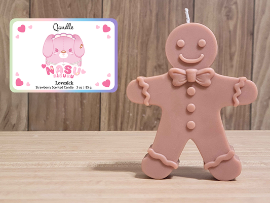 Lovesick Gingerbread Man Candle