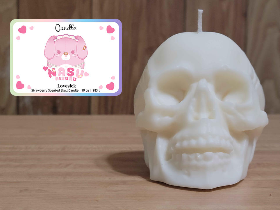 Lovesick Skull Candle