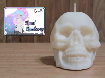 Lucas' Lazeberry Skull Candle