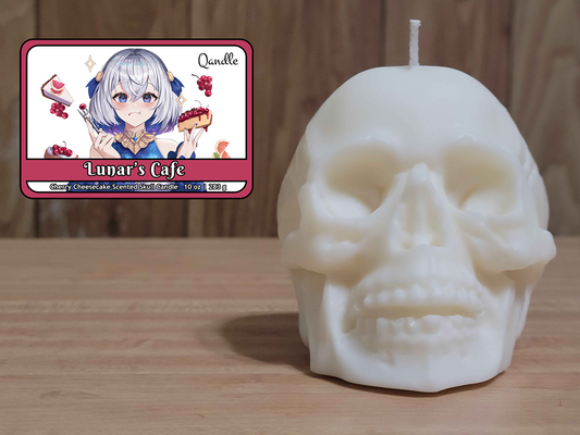 Lunar's Cafe Skull Candle