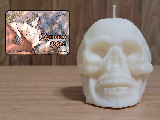 Memento Mori Skull Candle