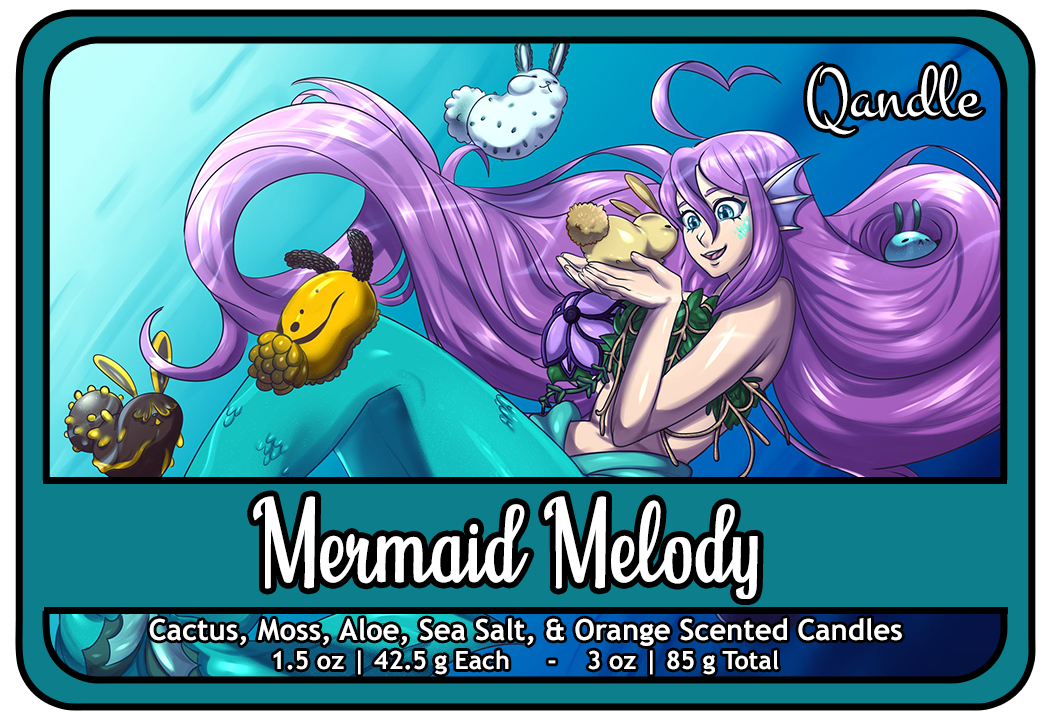 Mermaid Melody Heart Candles