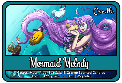 Mermaid Melody Heart Candles