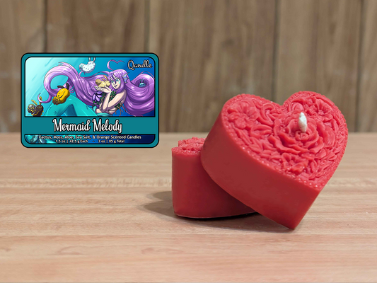 Mermaid Melody Heart Candles