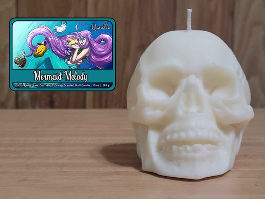 Mermaid Melody Skull Candle