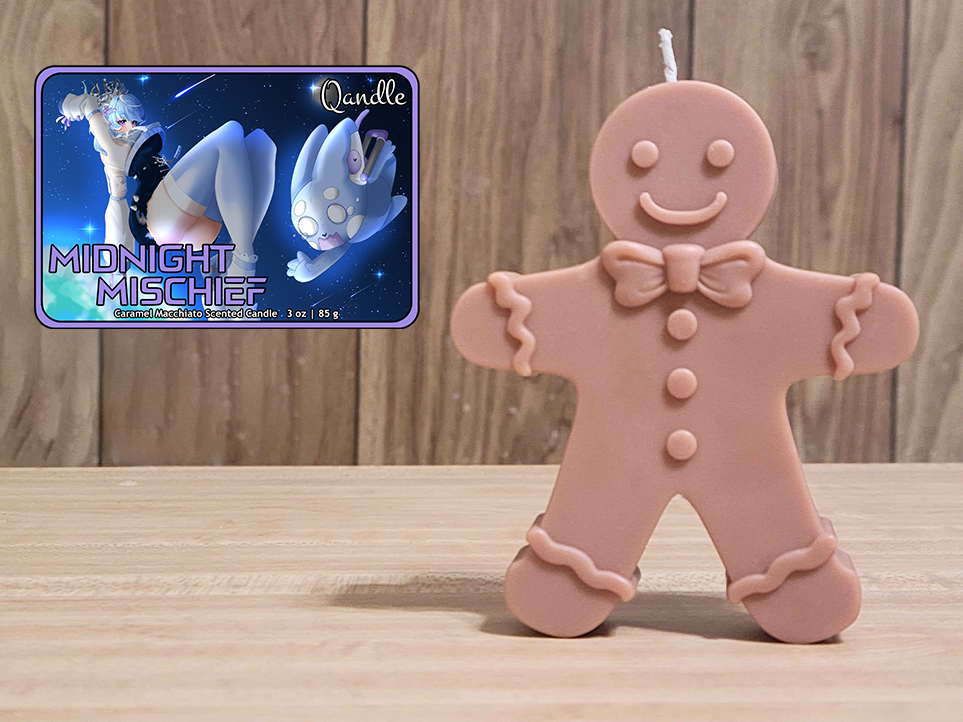 Midnight Mischief Gingerbread Man Candle