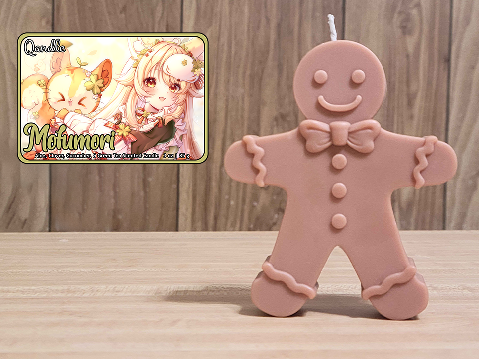 Mofumori Gingerbread Man Candle