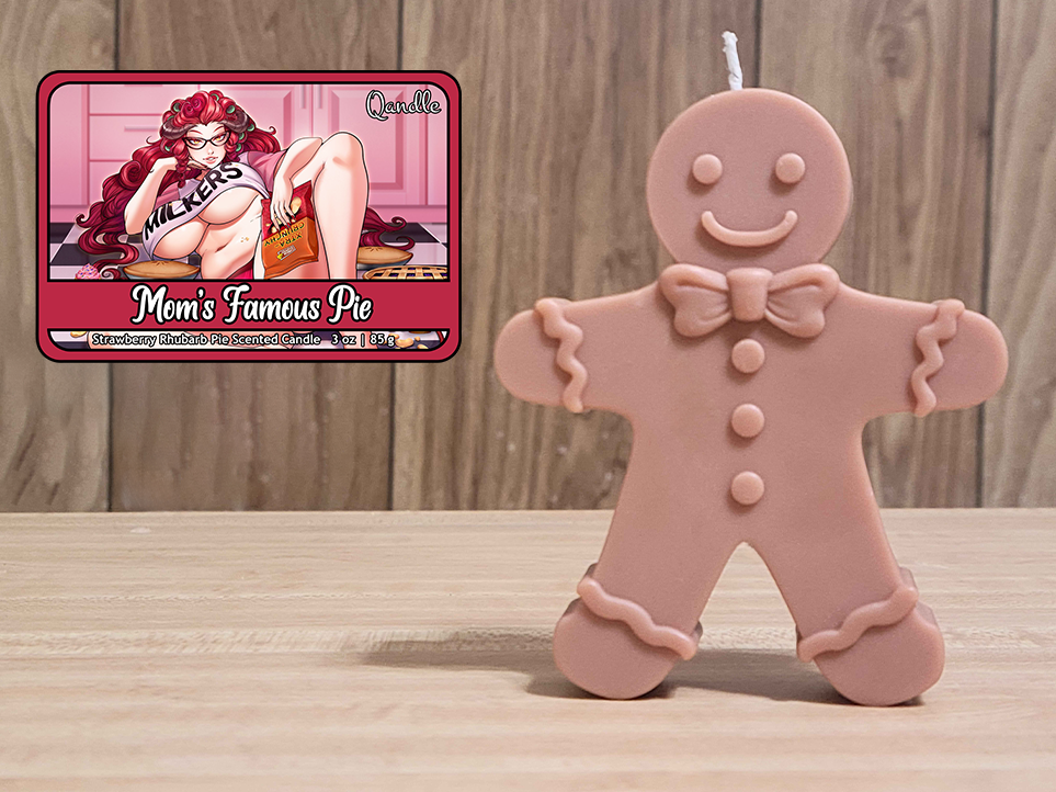 Mom's Famous Pie Gingerbread Man Candle