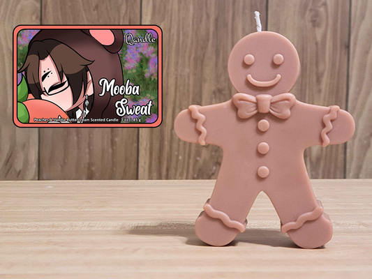 Mooba Sweat Gingerbread Man Candle