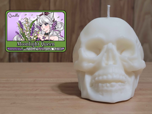 Moonlight Queen Skull Candle