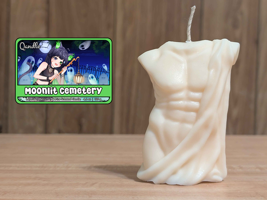 Moonlit Cemetery Masculine Body Candle