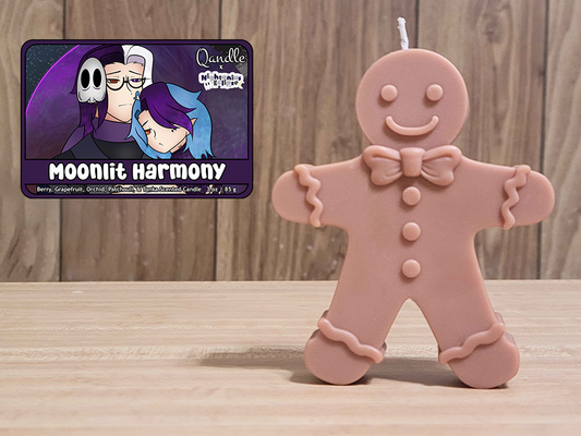 Moonlit Harmony Gingerbread Man Candle