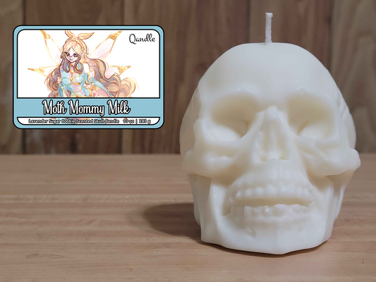 Moth Mommy Milk Skull Candle