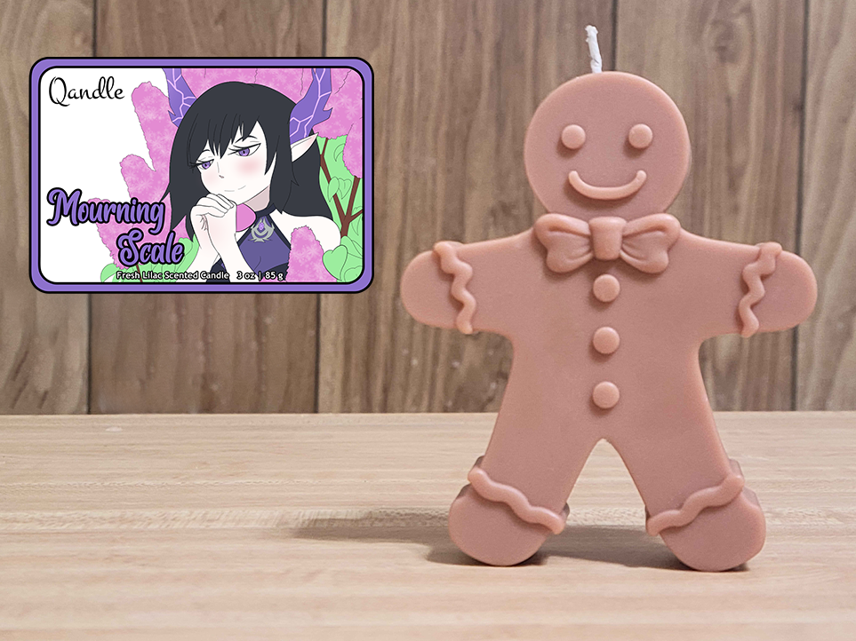 Mourning Scale Gingerbread Man Candle