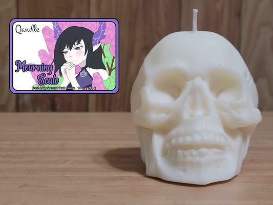 Mourning Scale Skull Candle