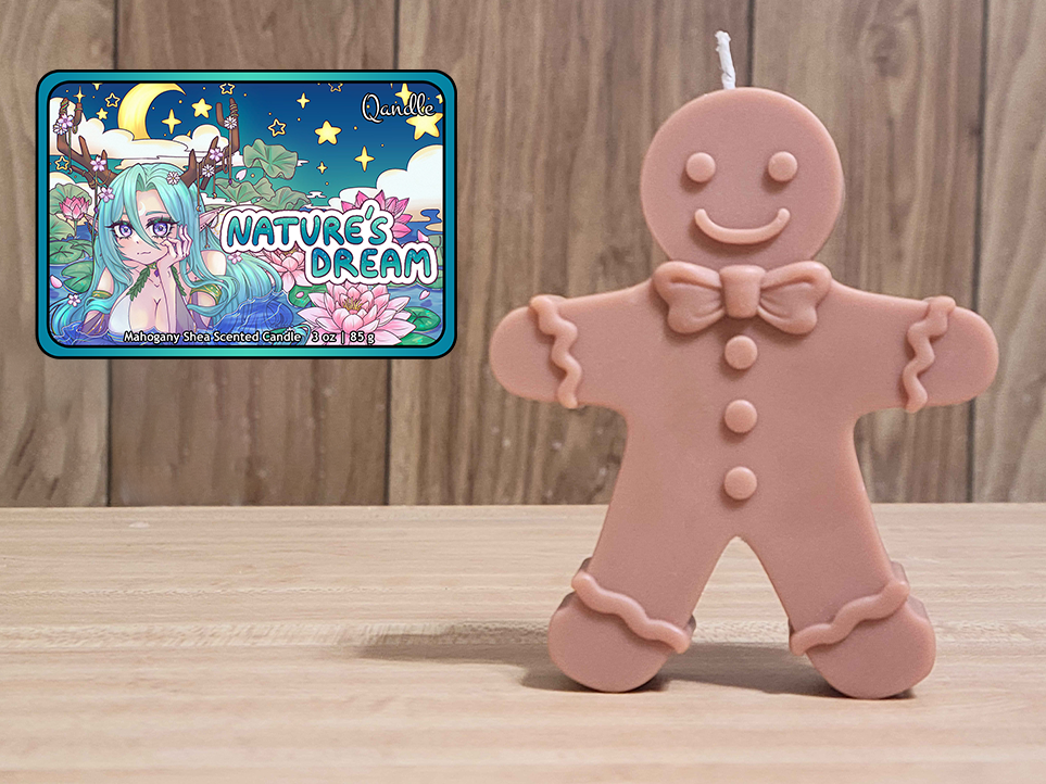 Nature's Dream Gingerbread Man Candle