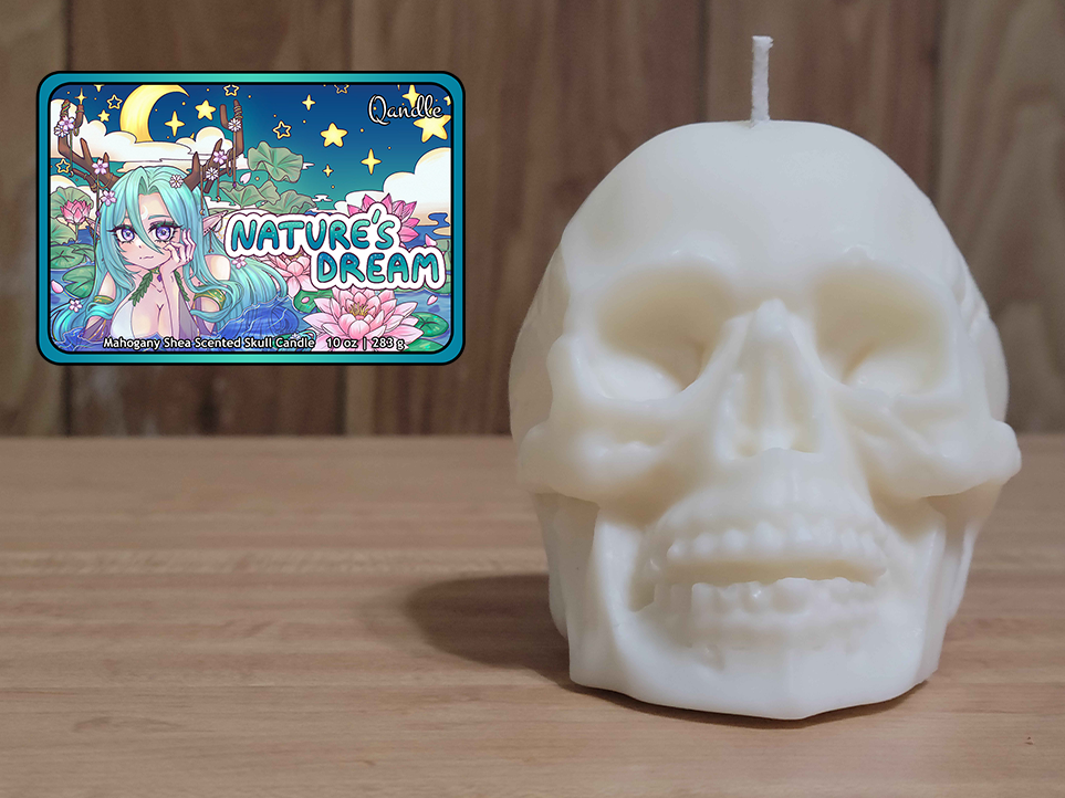 Nature's Dream Skull Candle