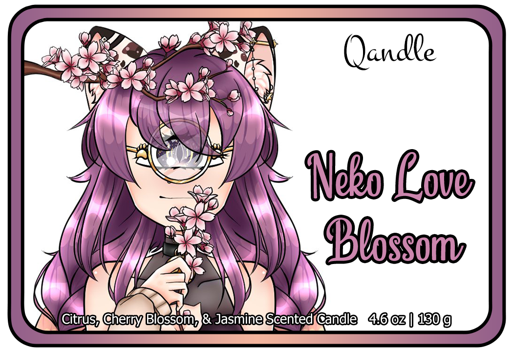 Neko Love Blossom Curvy Body Candle