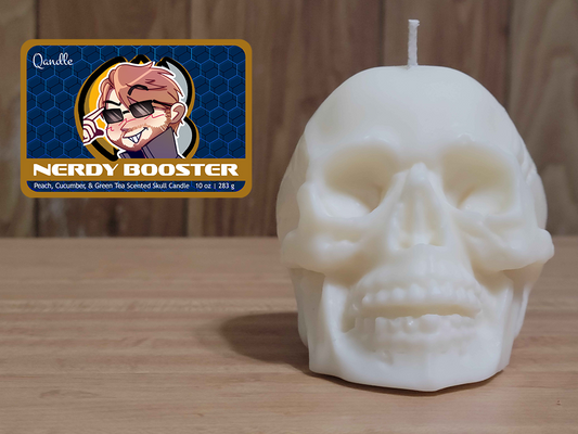 Nerdy Booster Skull Candle