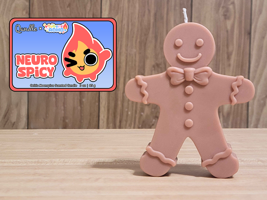 Neurospicy Gingerbread Man Candle